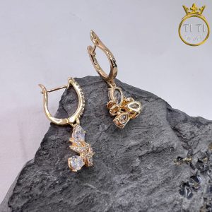 گوشواره استیل طرح جواهر زیبا2